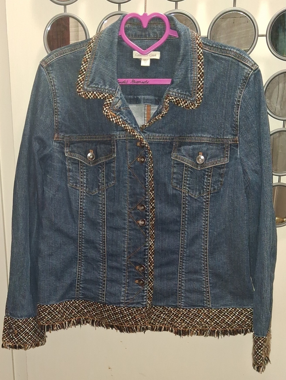 DENIM JACKET W/TWEED Border